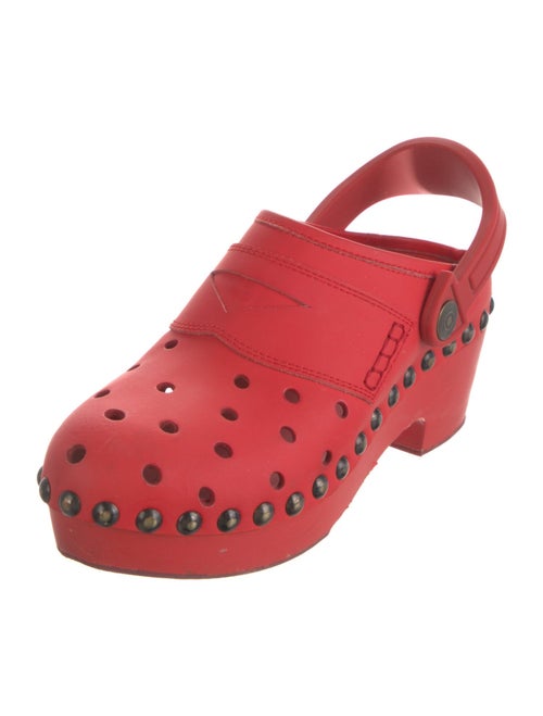 Maison Margiela Leather Studded Accents Slingback Pumps