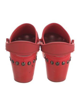 Maison Margiela Leather Studded Accents Slingback Pumps