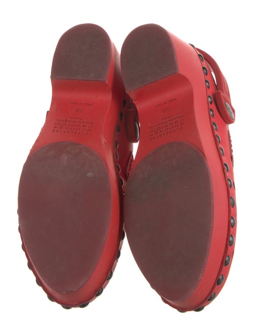 Maison Margiela Leather Studded Accents Slingback Pumps