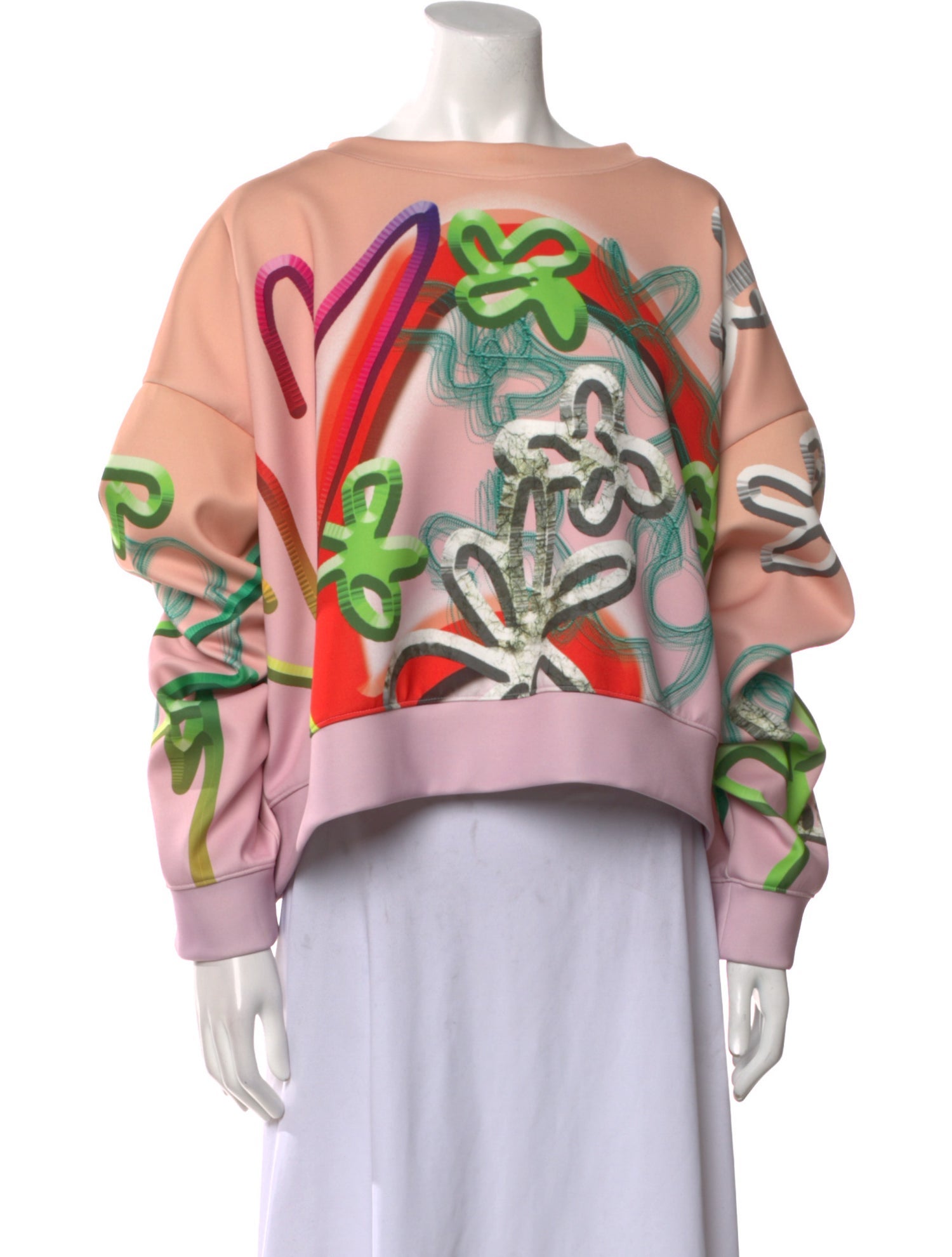 Maison Margiela Printed Bateau Neckline Sweatshirt