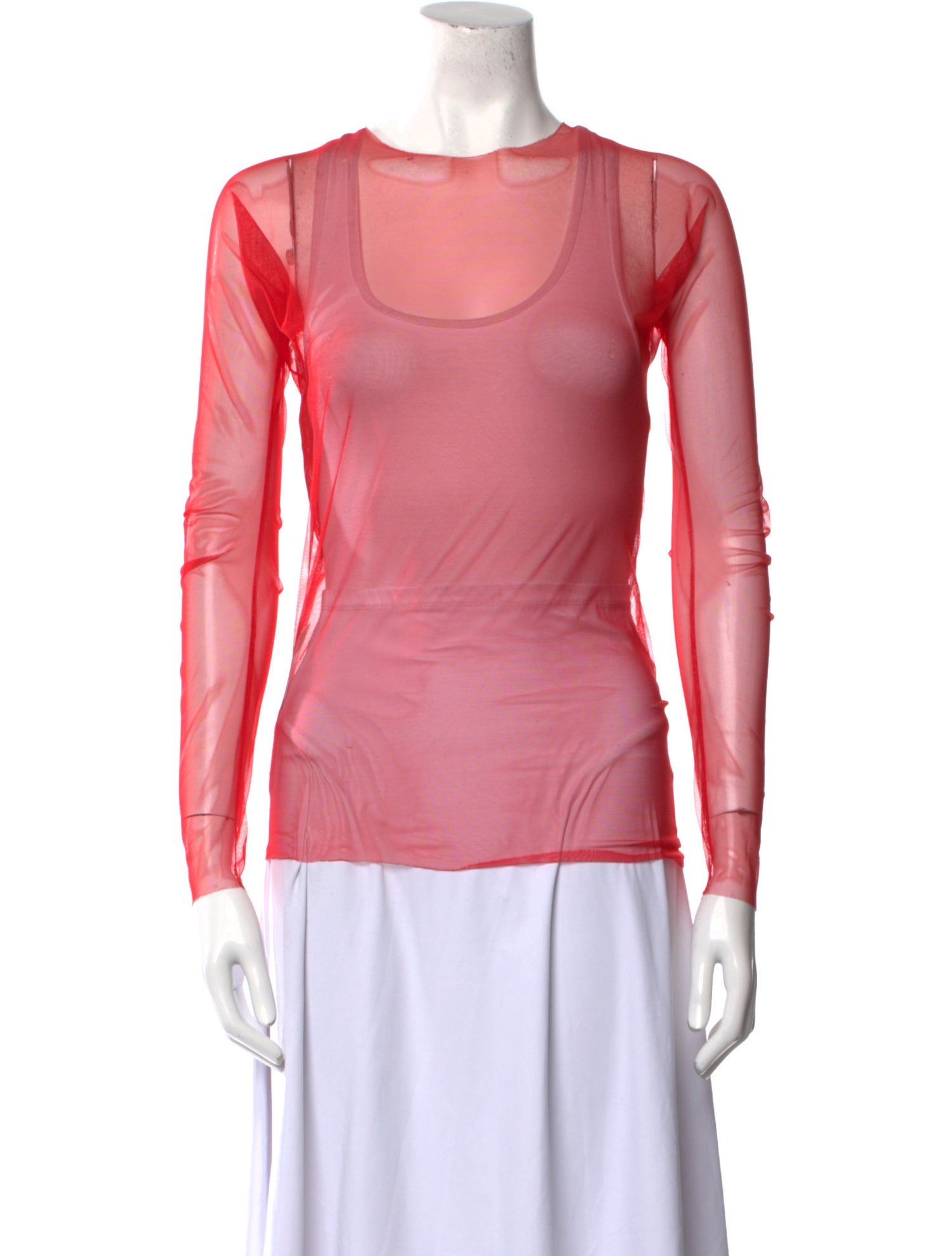 Maison Margiela Nylon Crew Neck Blouse