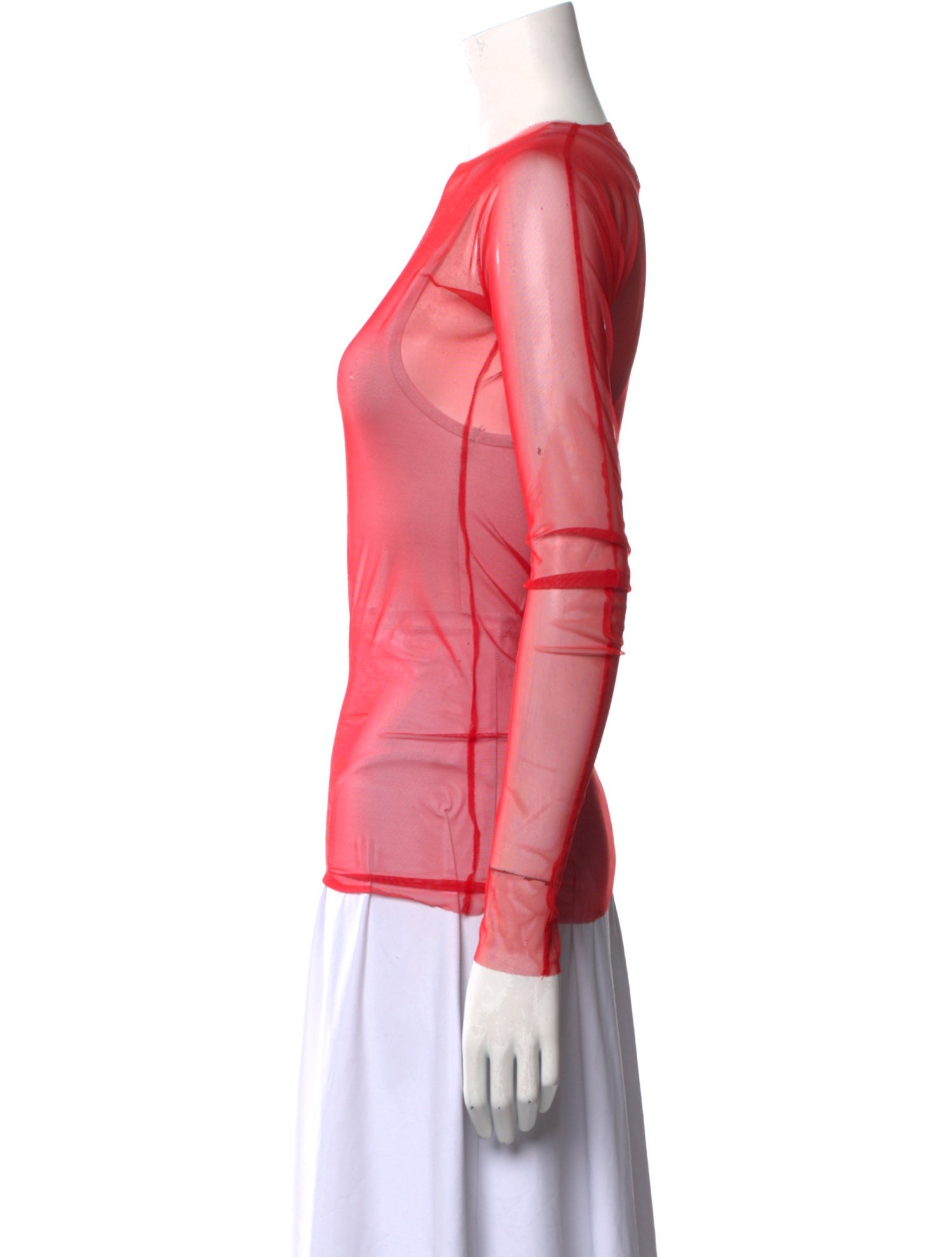 Maison Margiela Nylon Crew Neck Blouse