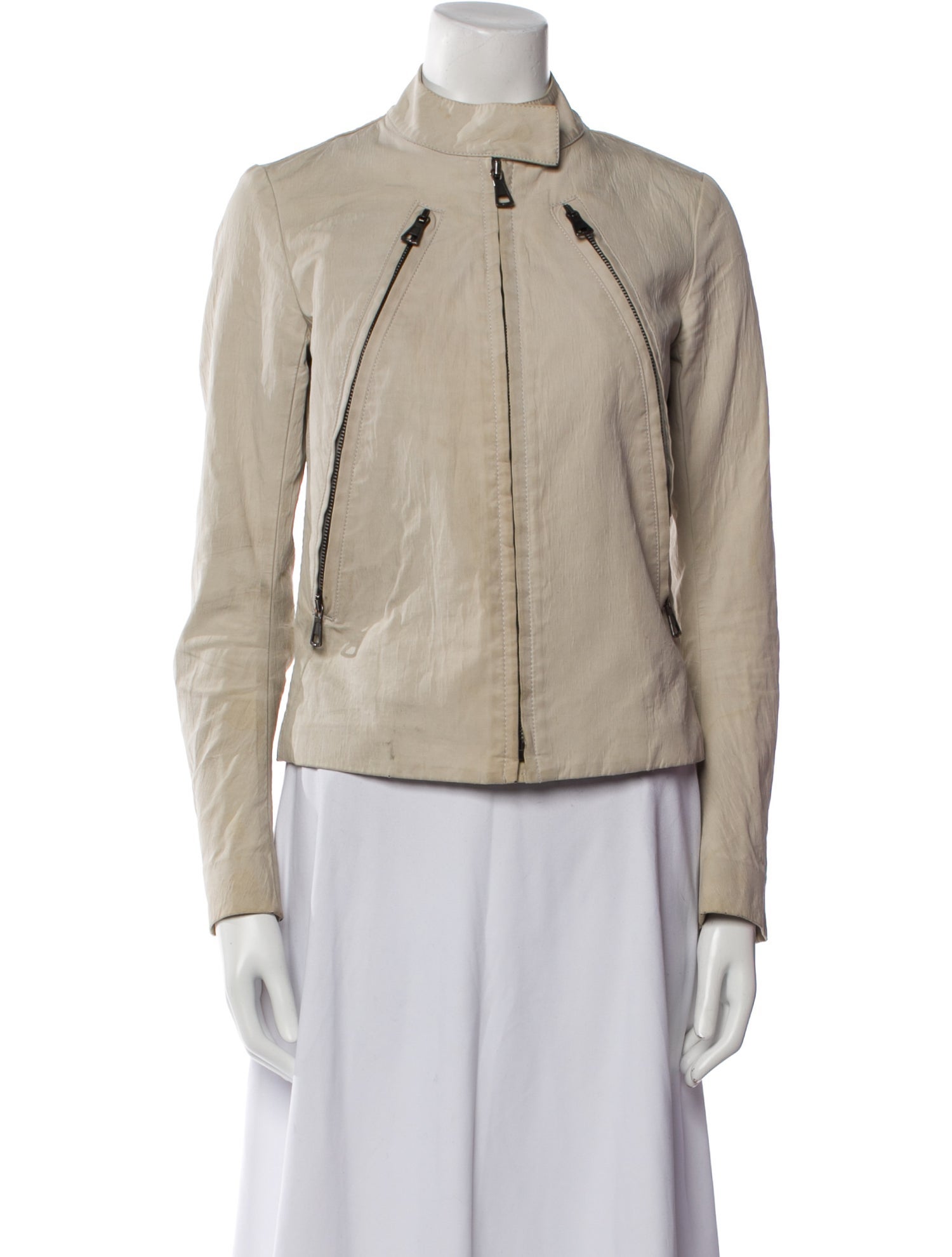 Maison Margiela 5-Zip Leather Biker Jacket