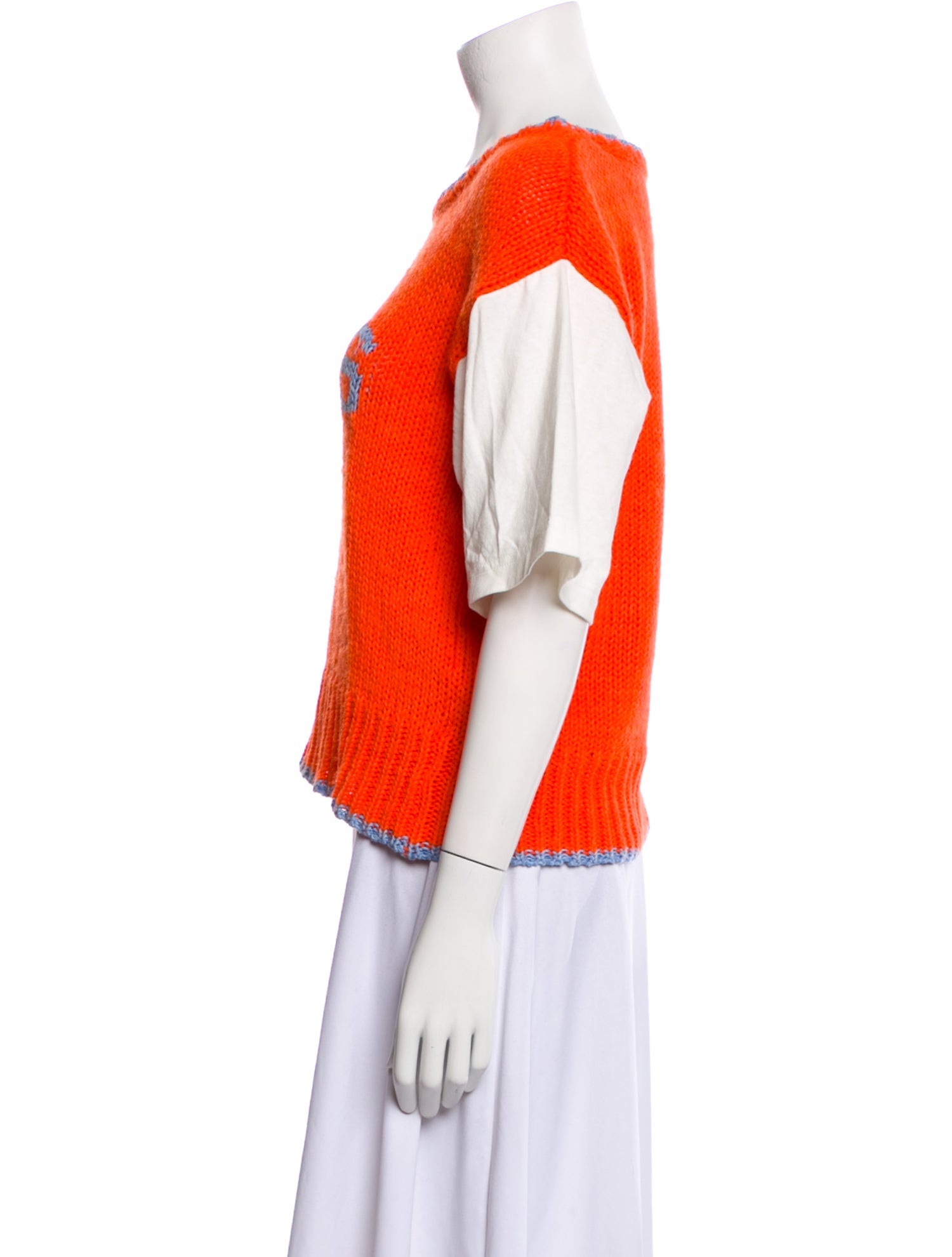 Maison Margiela Graphic Print Scoop Neck Sweater