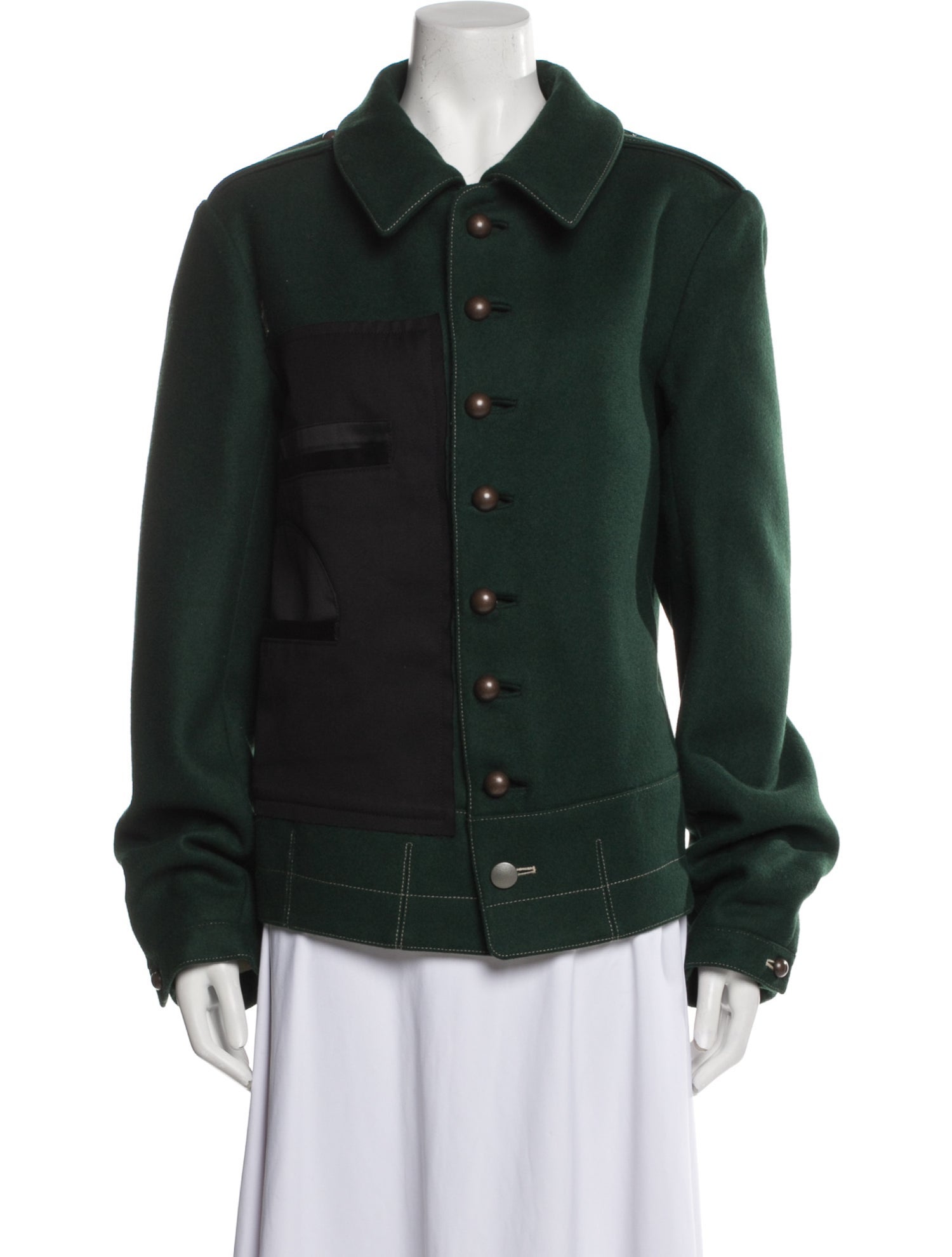 Maison Margiela Wool Jacket - Green Jackets, Clothing