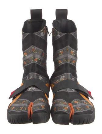 Maison Margiela Nylon Floral Print Boots