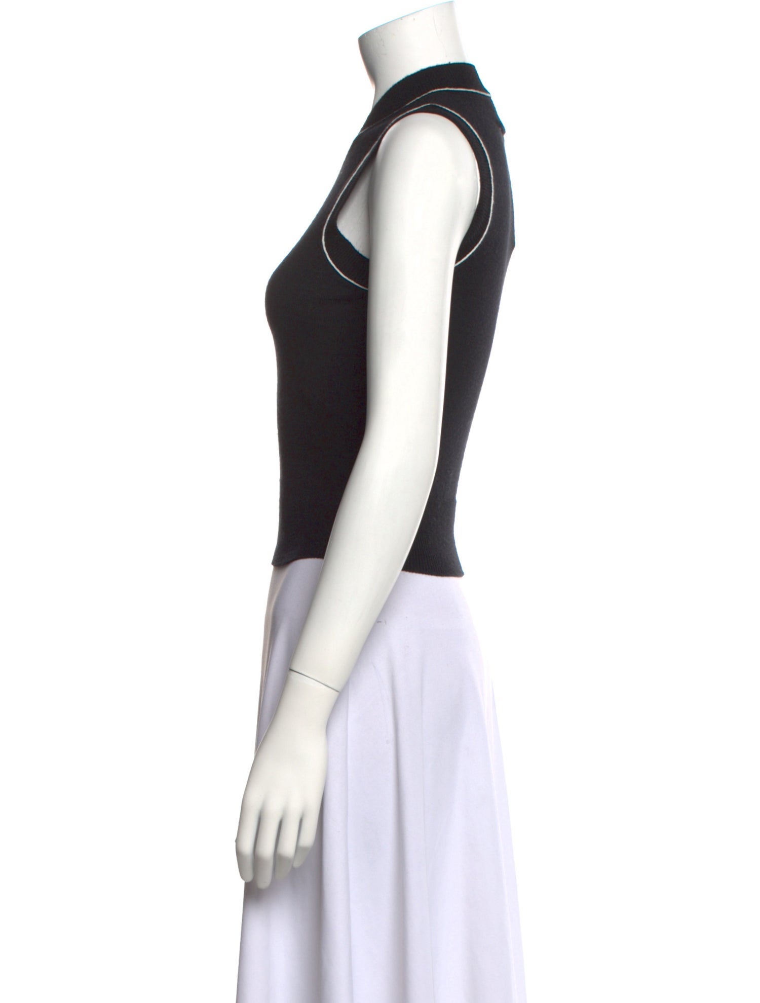 Maison Margiela Virgin Wool V-Neck Crop Top w/ Tags