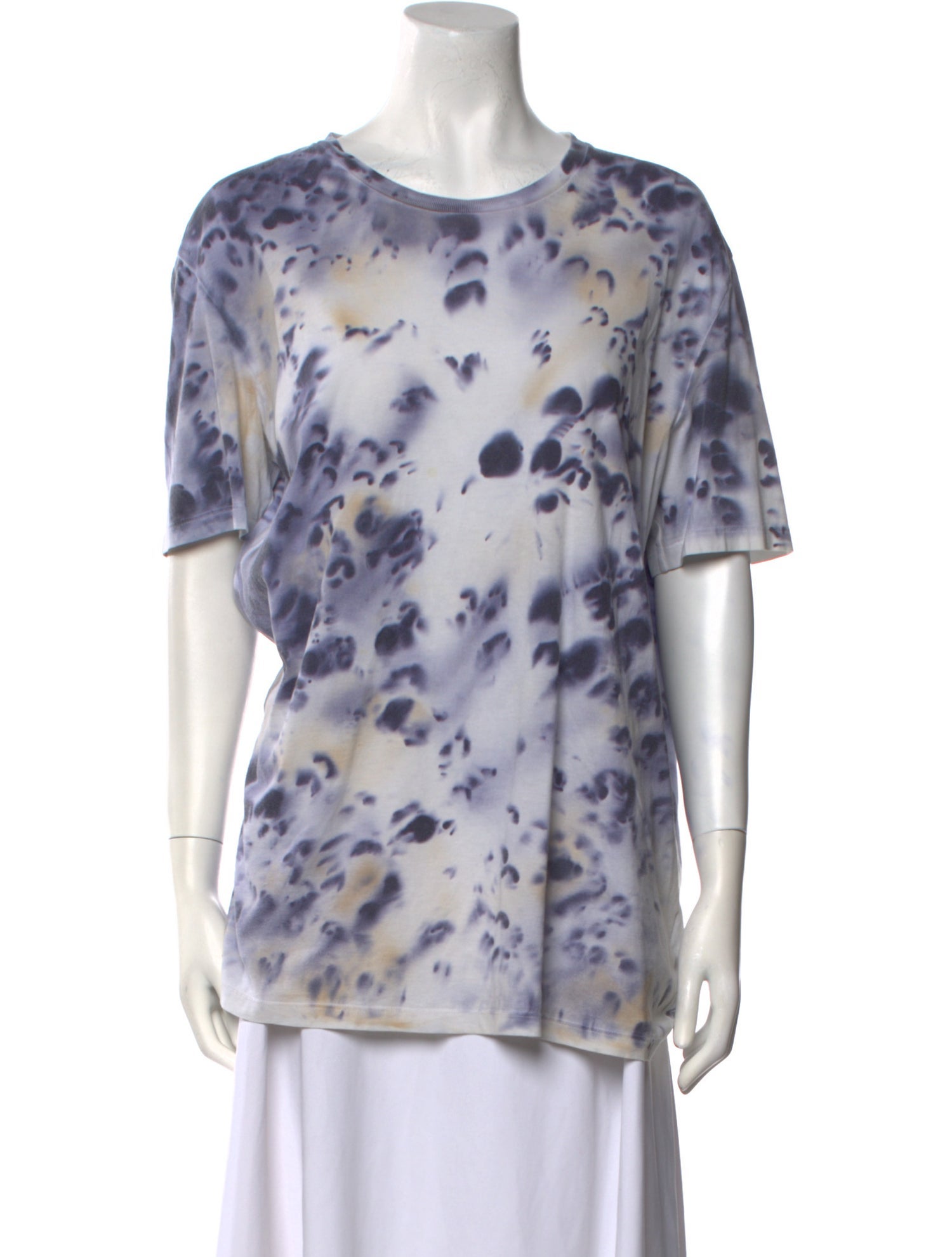 Maison Margiela Tie-Dye Print Scoop Neck T-Shirt