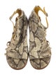 Maison Margiela Leather Animal Print Flats