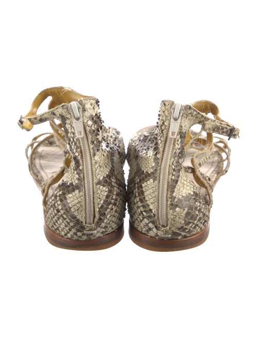 Maison Margiela Leather Animal Print Flats