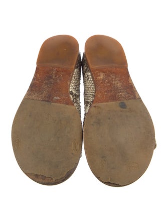 Maison Margiela Leather Animal Print Flats