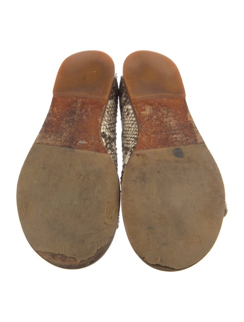 Maison Margiela Leather Animal Print Flats