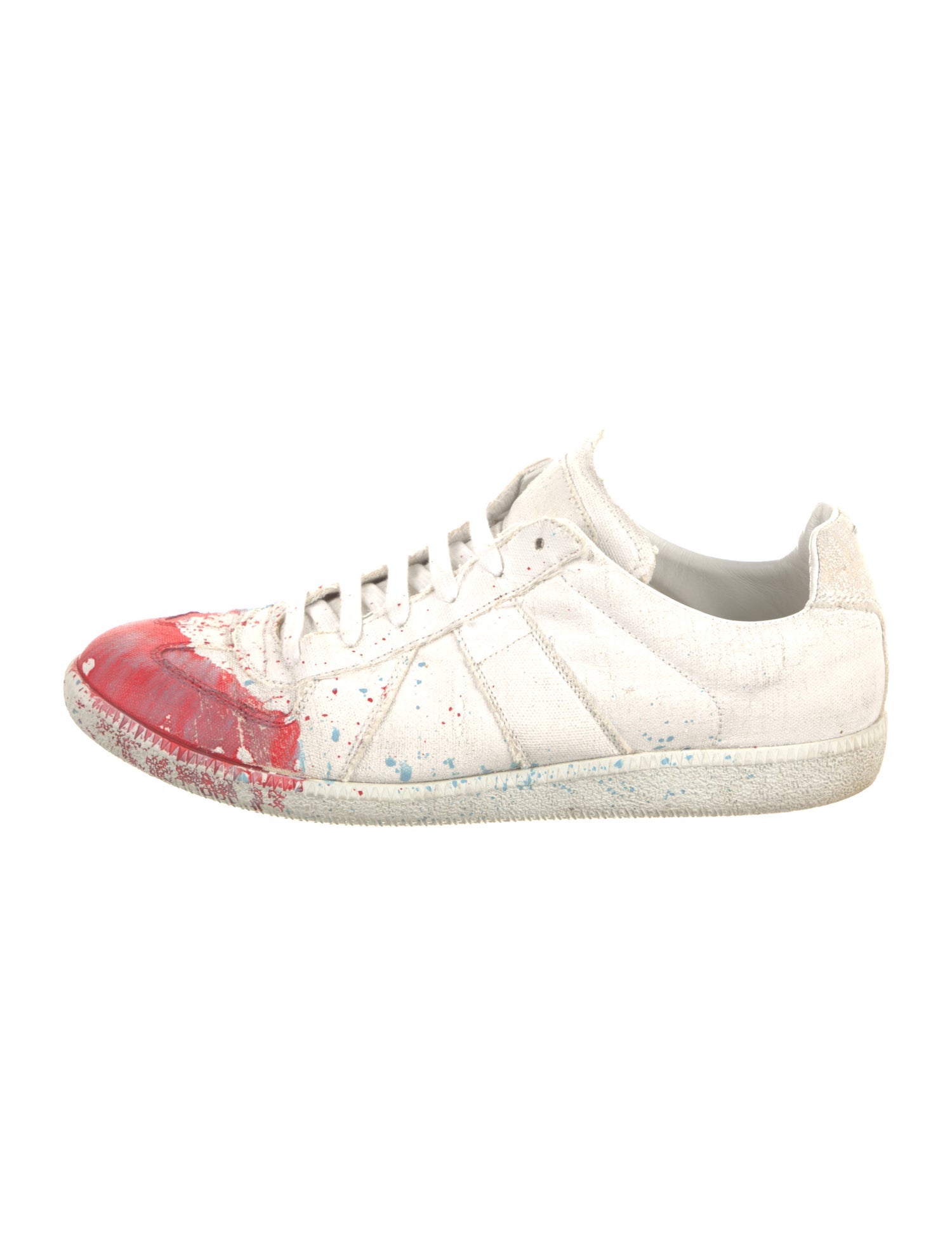Maison Margiela Canvas Printed Athletic Sneakers