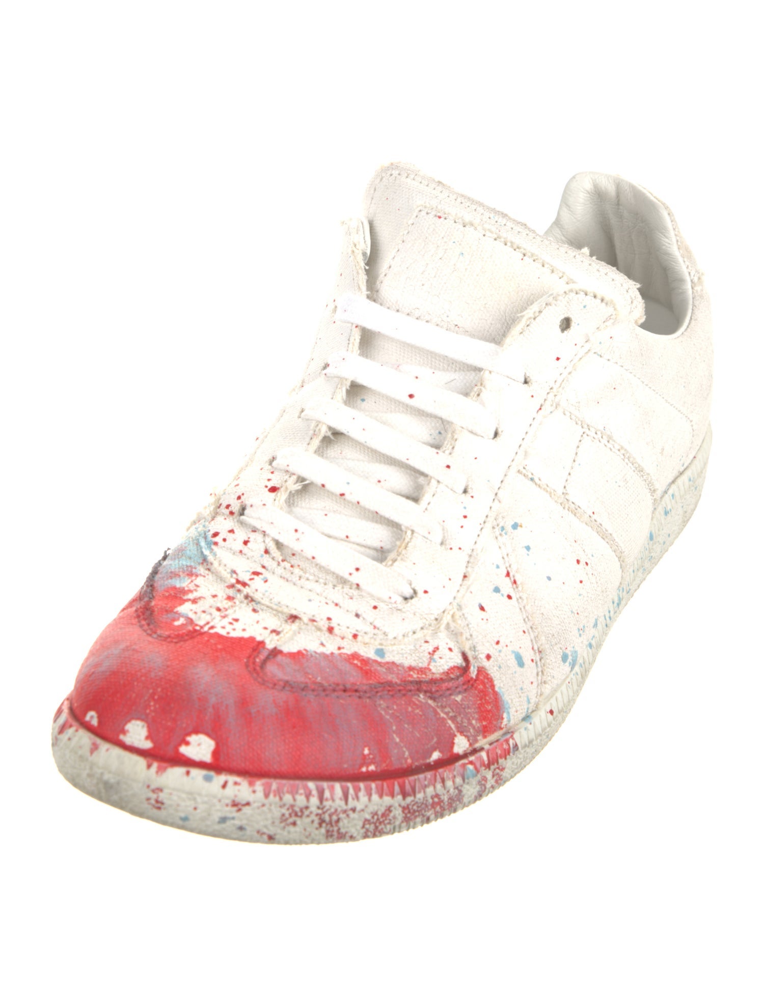 Maison Margiela Canvas Printed Athletic Sneakers