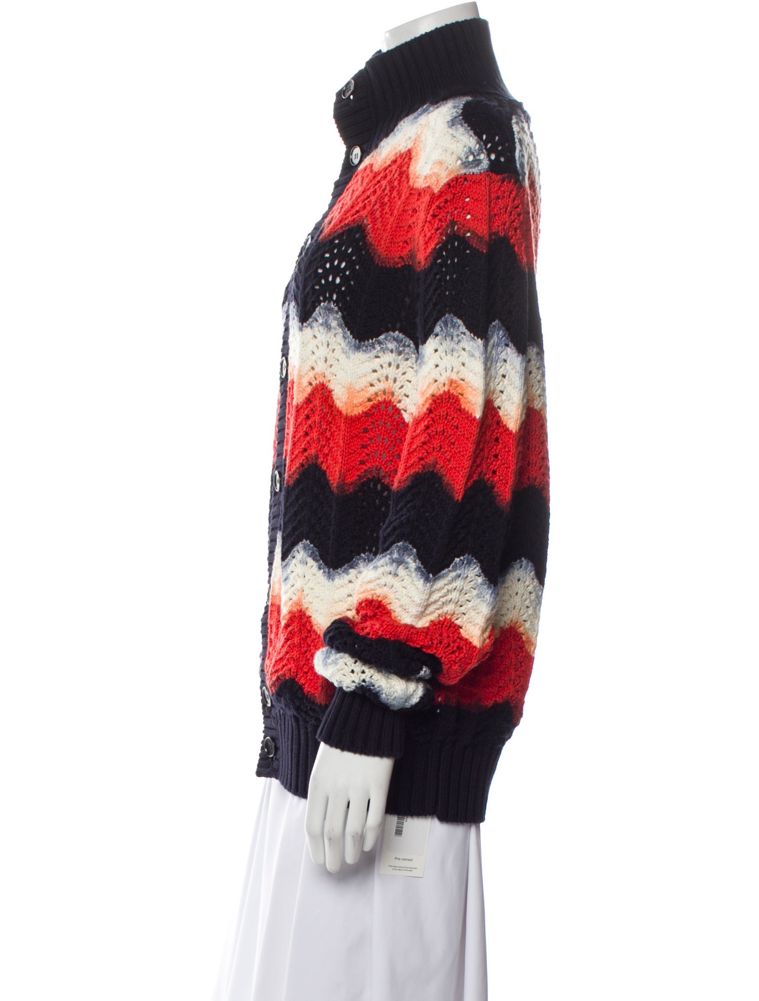 Maison Margiela Striped Mock Neck Sweater