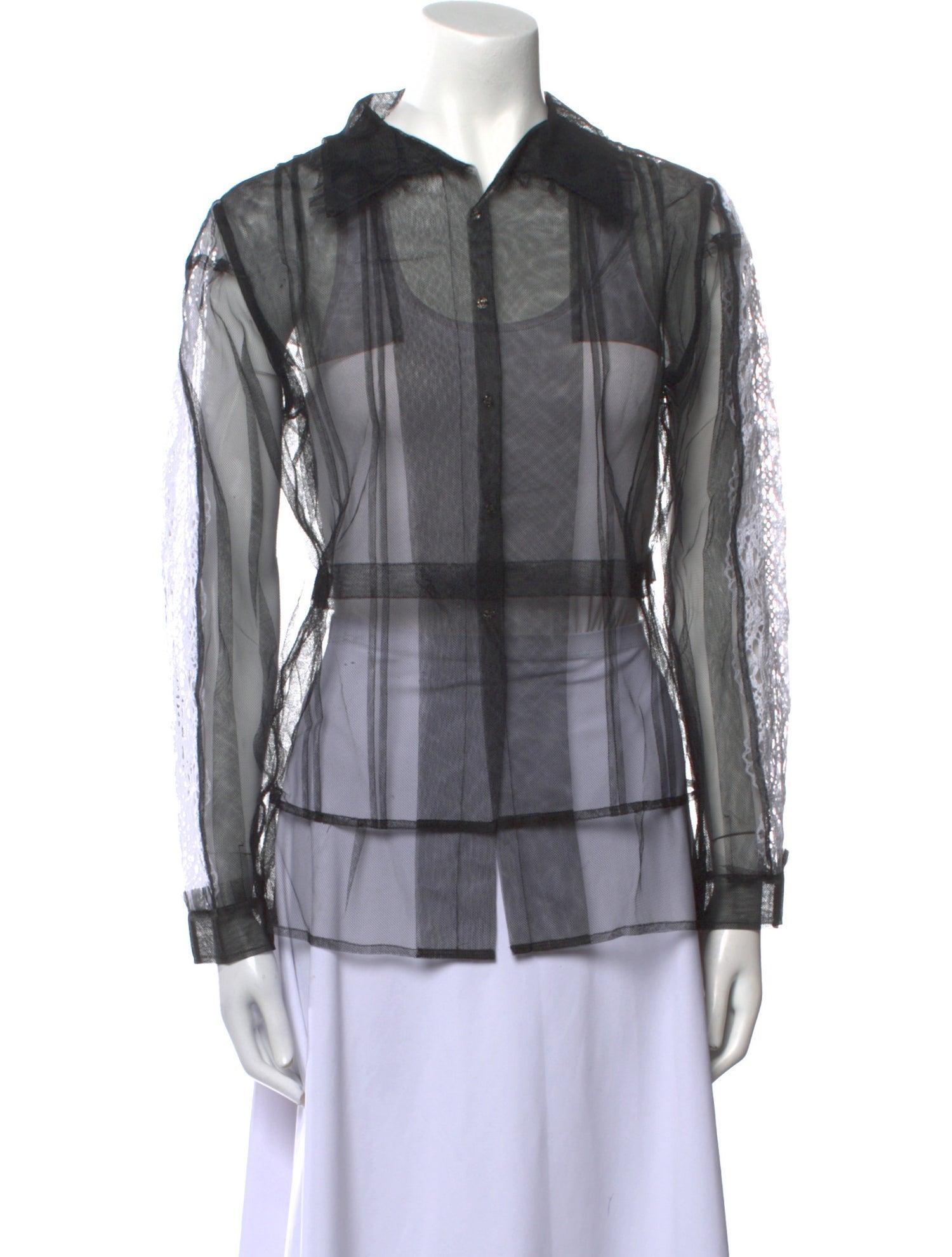 Maison Margiela Long Sleeve Button-Up Top