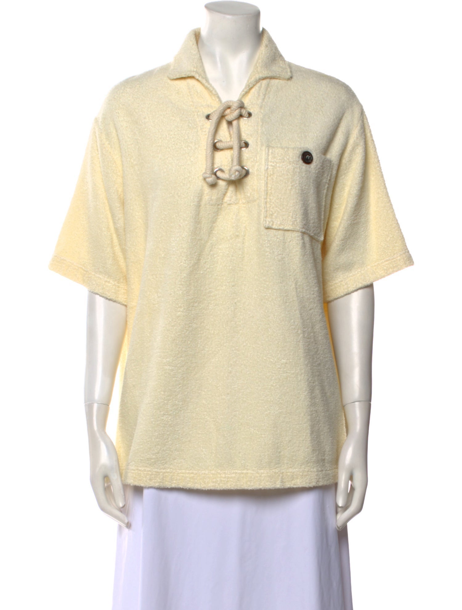 Maison Margiela Mock Neck Short Sleeve Sweatshirt