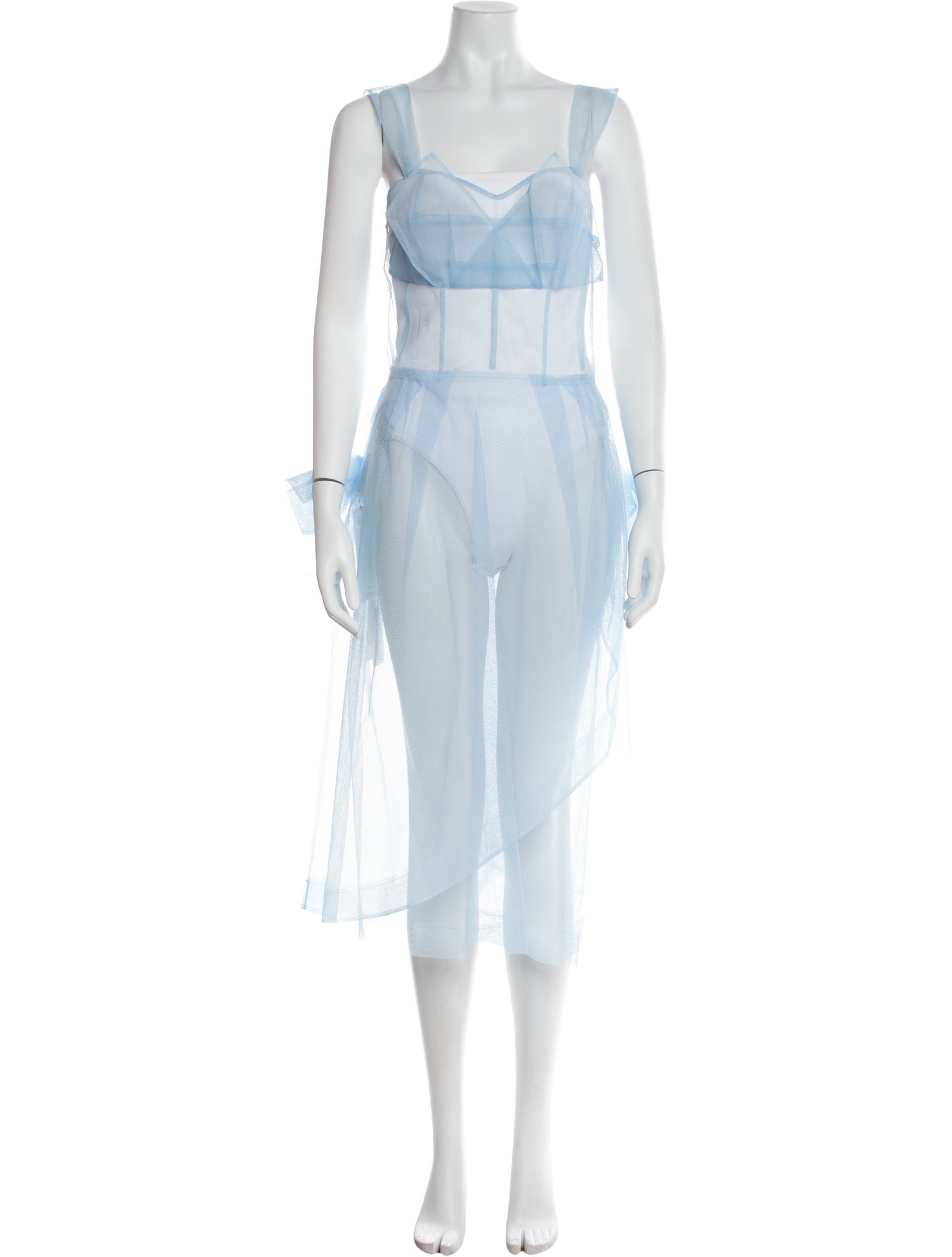 Maison Margiela Square Neckline Midi Length Dress