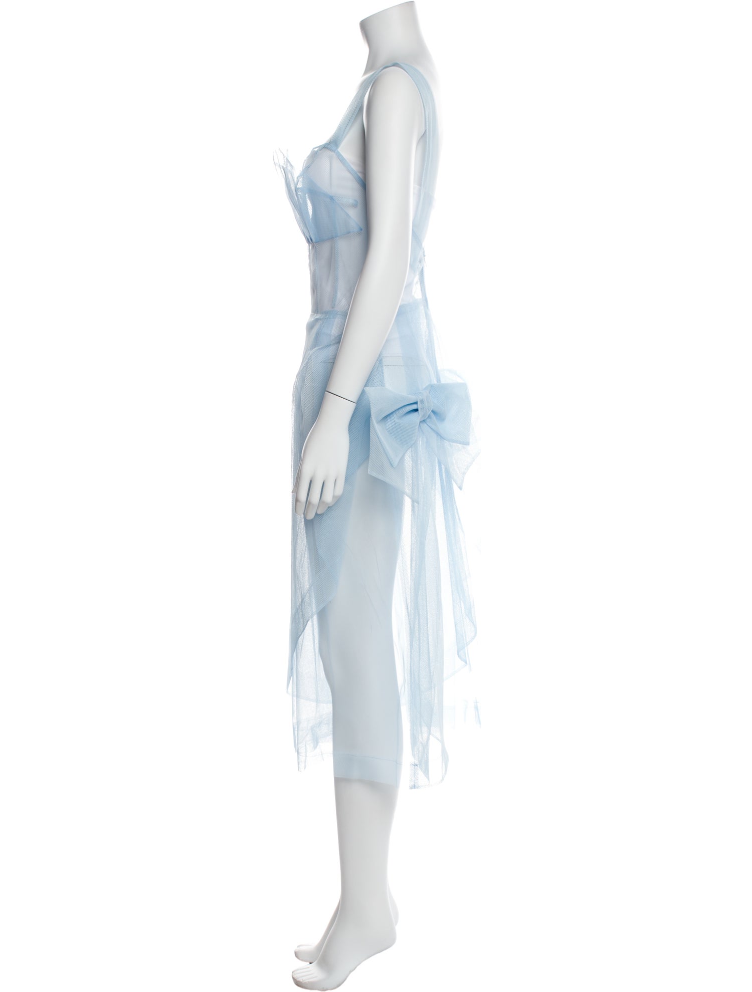 Maison Margiela Square Neckline Midi Length Dress