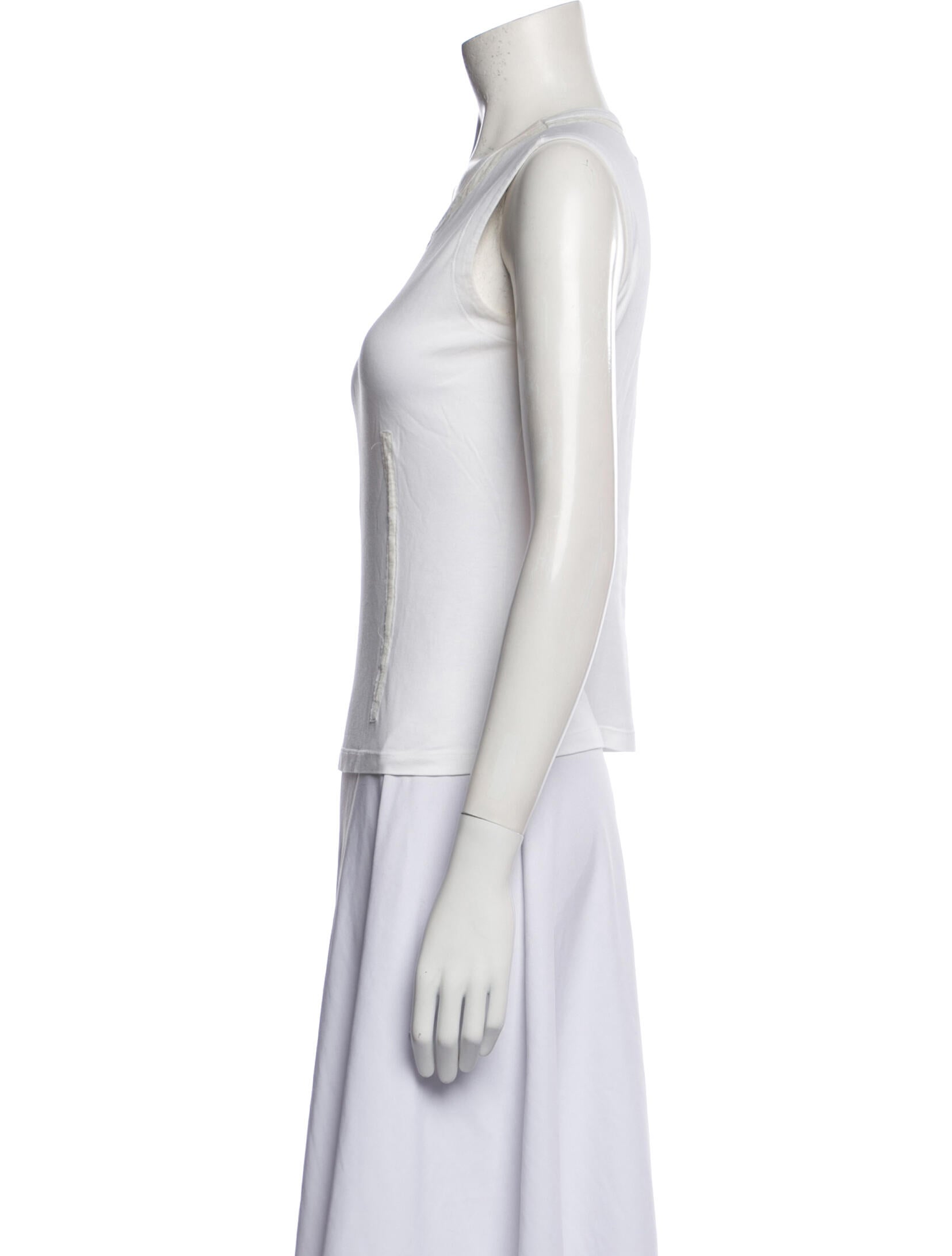Maison Margiela Crew Neck Sleeveless Top