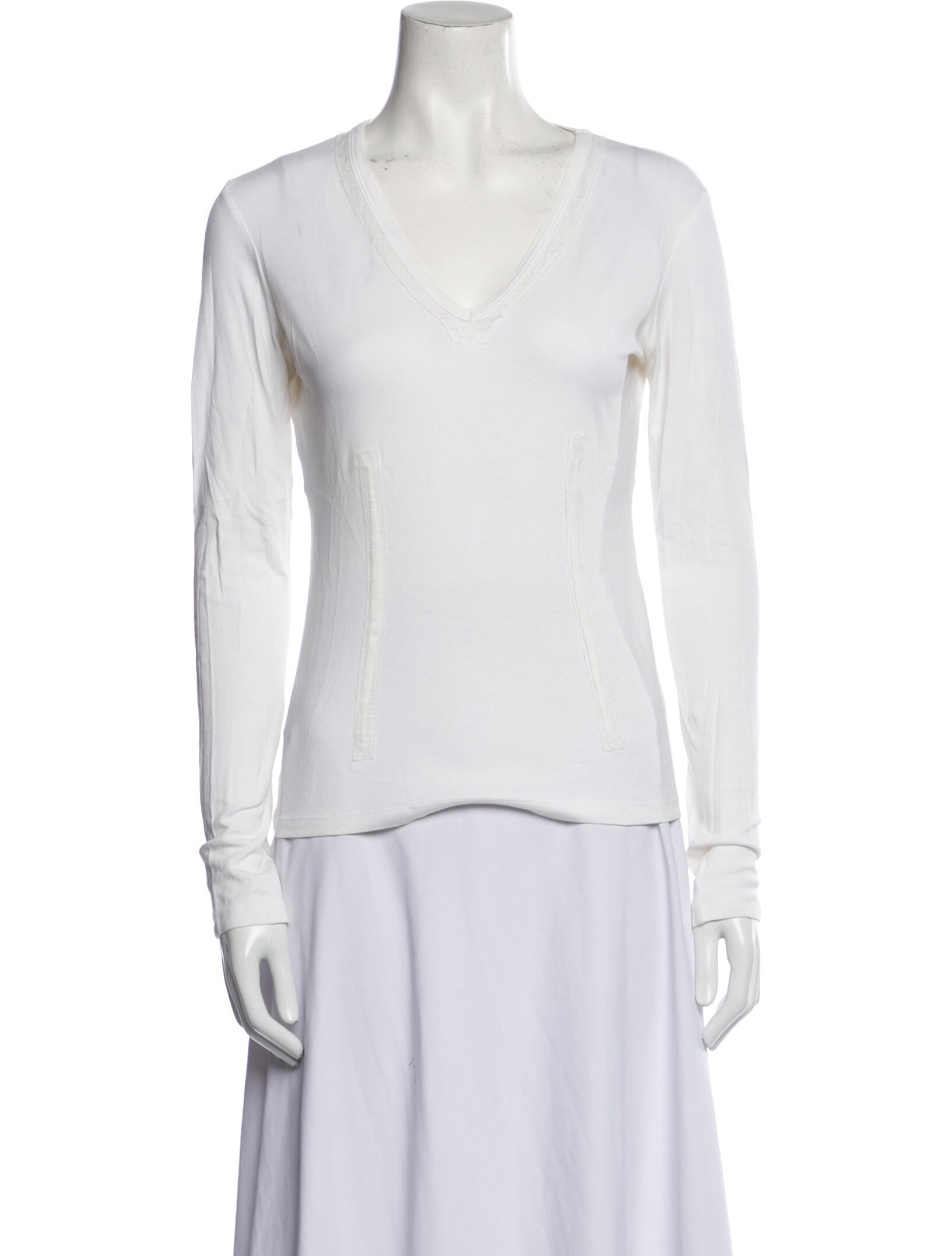 Maison Margiela V-Neck Long Sleeve Top