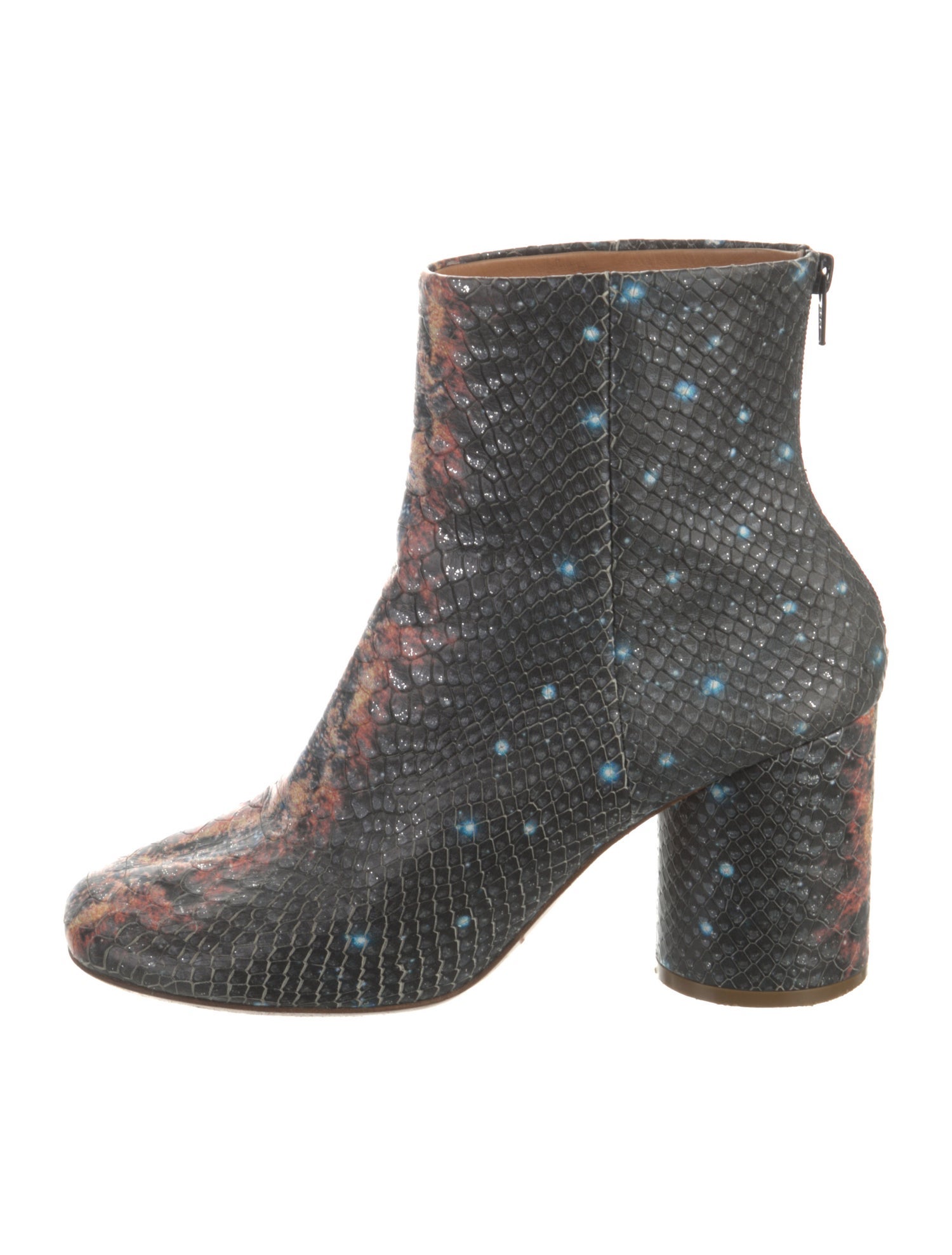 Maison Margiela Leather Animal Print Boots