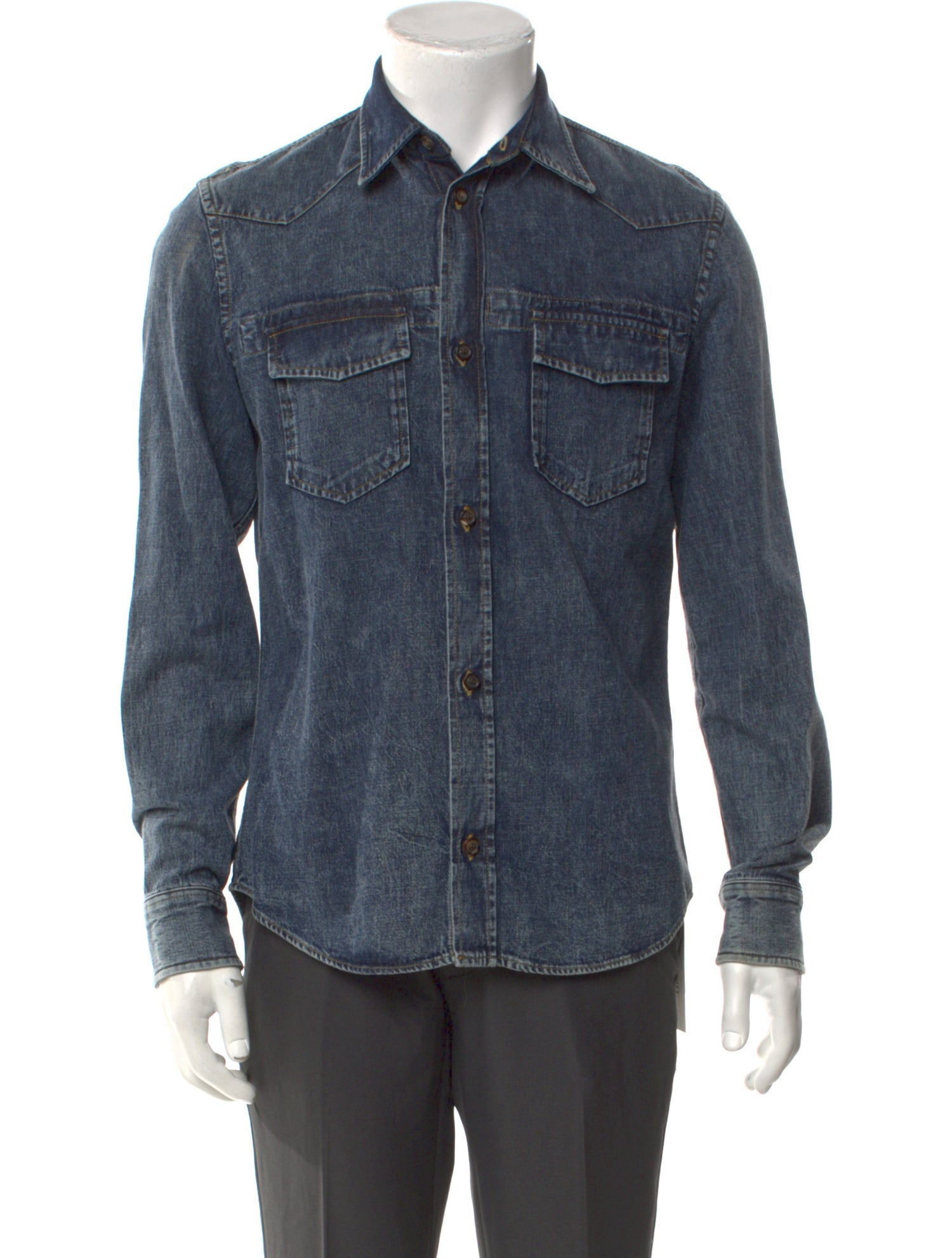 Maison Margiela 2018 Long Sleeve Denim Shirt