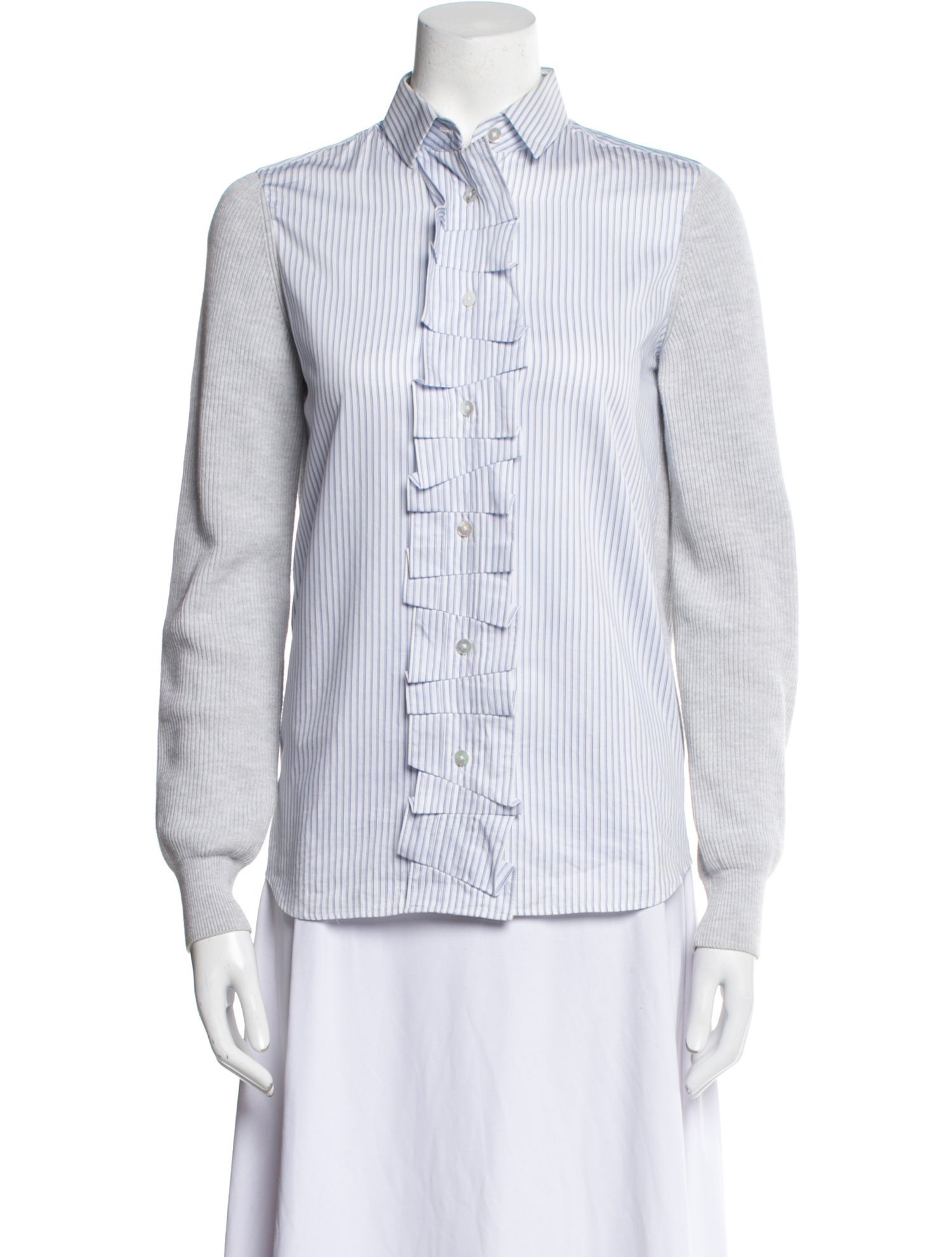 Maison Margiela 2017 Striped Button-Up Top