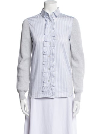 Maison Margiela 2017 Striped Button-Up Top