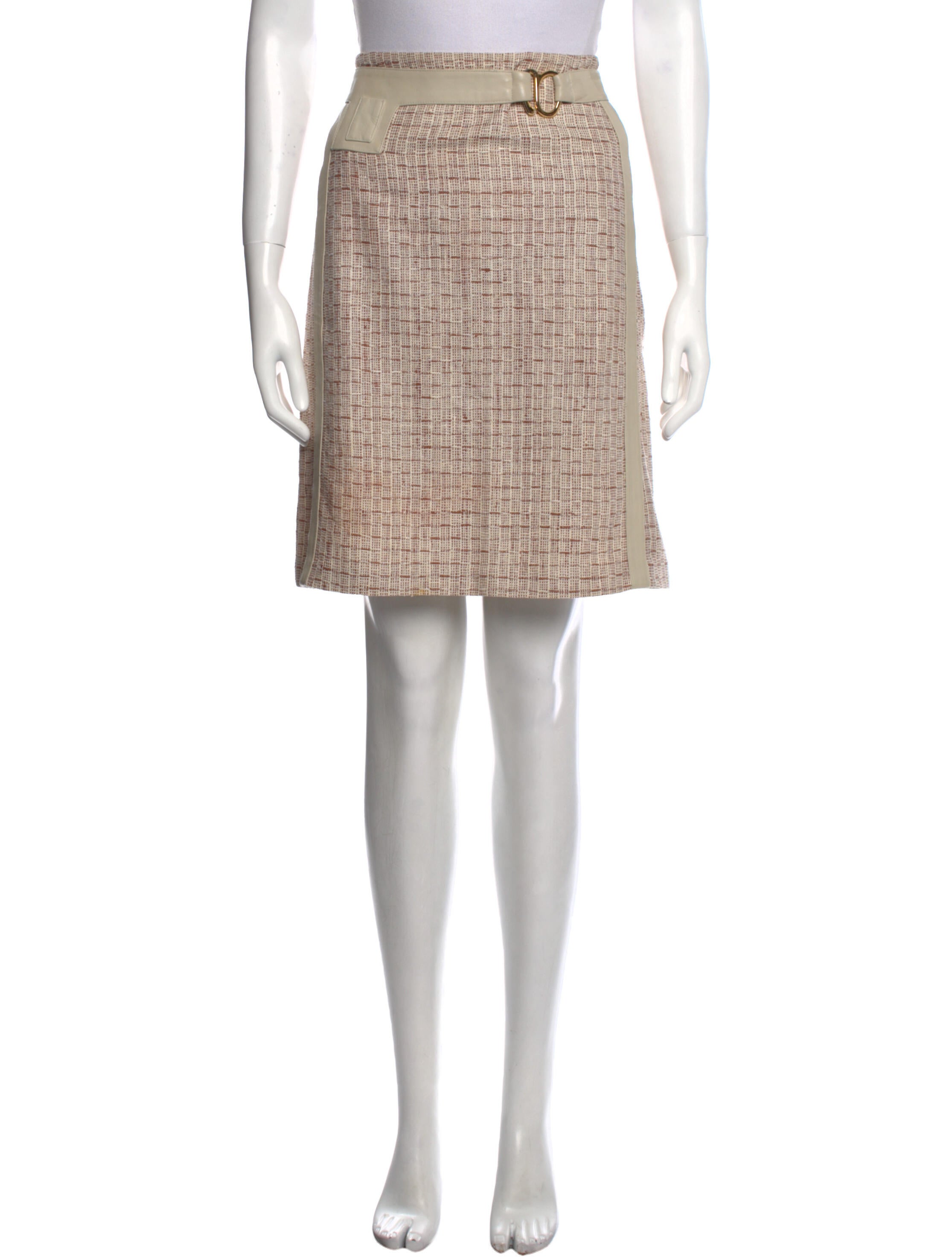 Maison Mayle Silk Knee-Length Skirt