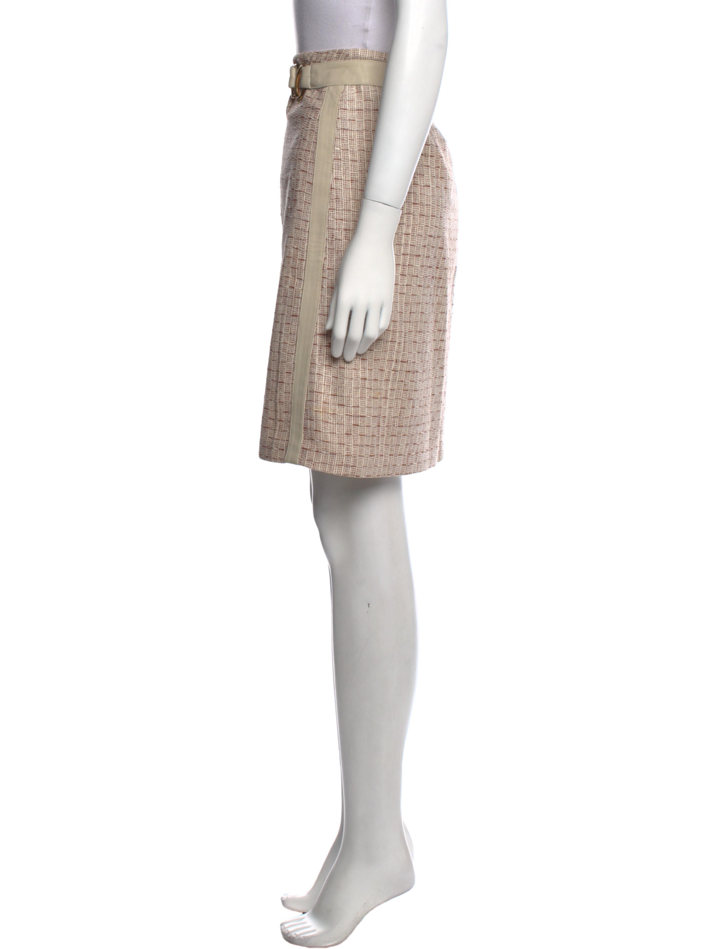 Maison Mayle Silk Knee-Length Skirt
