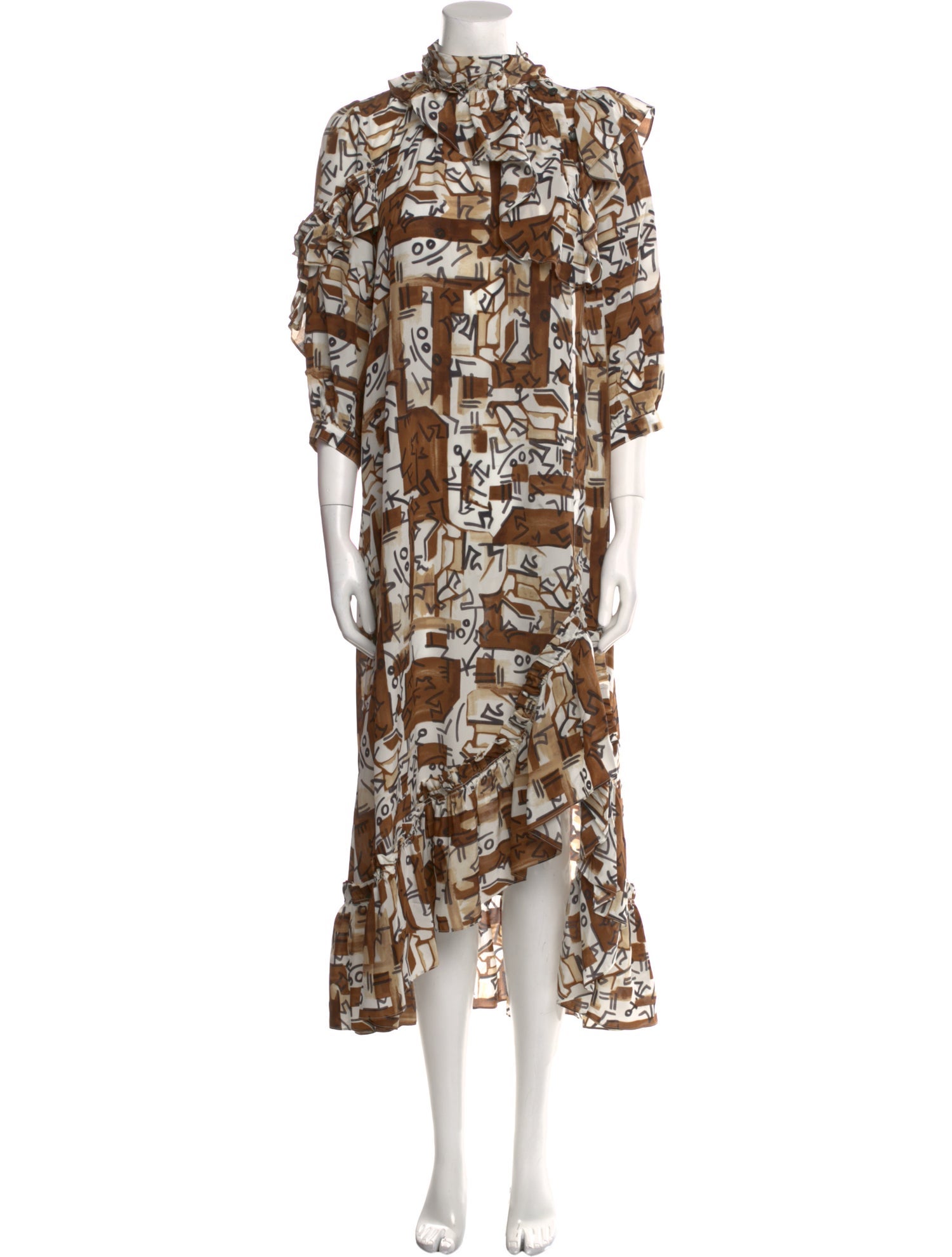 Maison Mayle Printed Long Dress