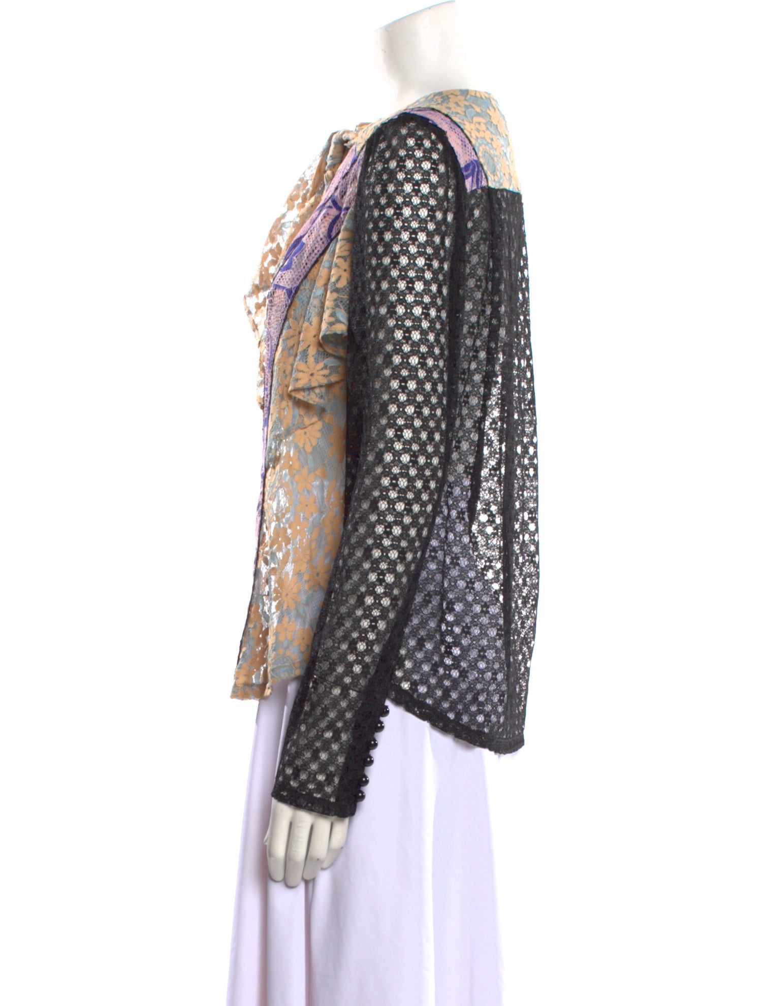 Maison Mayle Nylon Printed Blouse w/ Tags