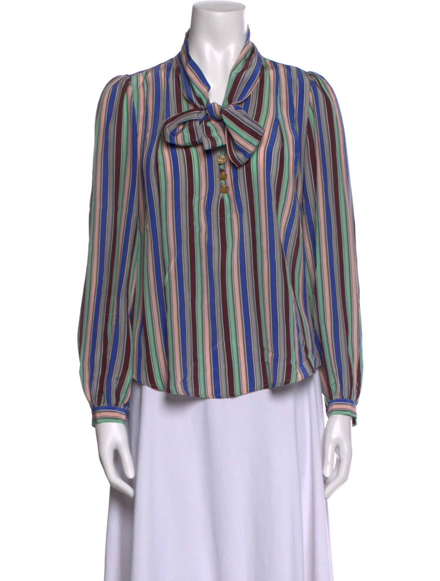 Maison Mayle Silk Striped Blouse