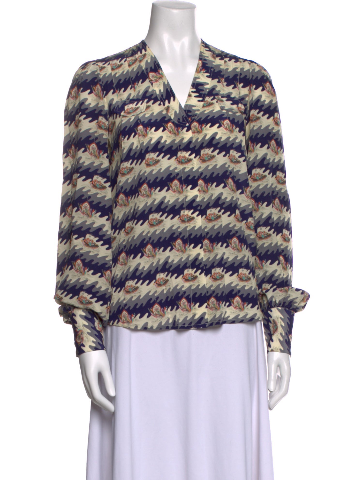 Maison Mayle Silk Printed Blouse