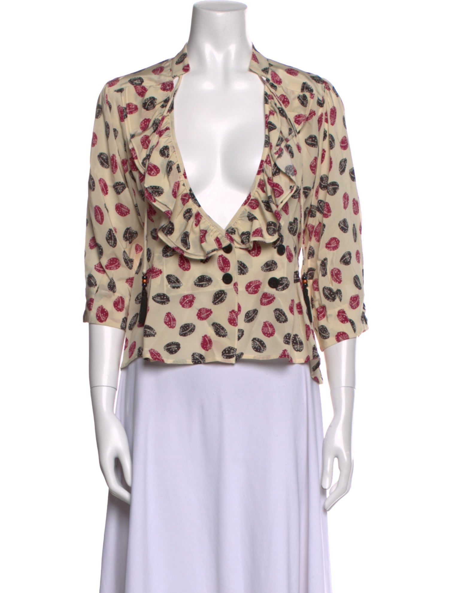 Maison Mayle Silk Printed Blouse