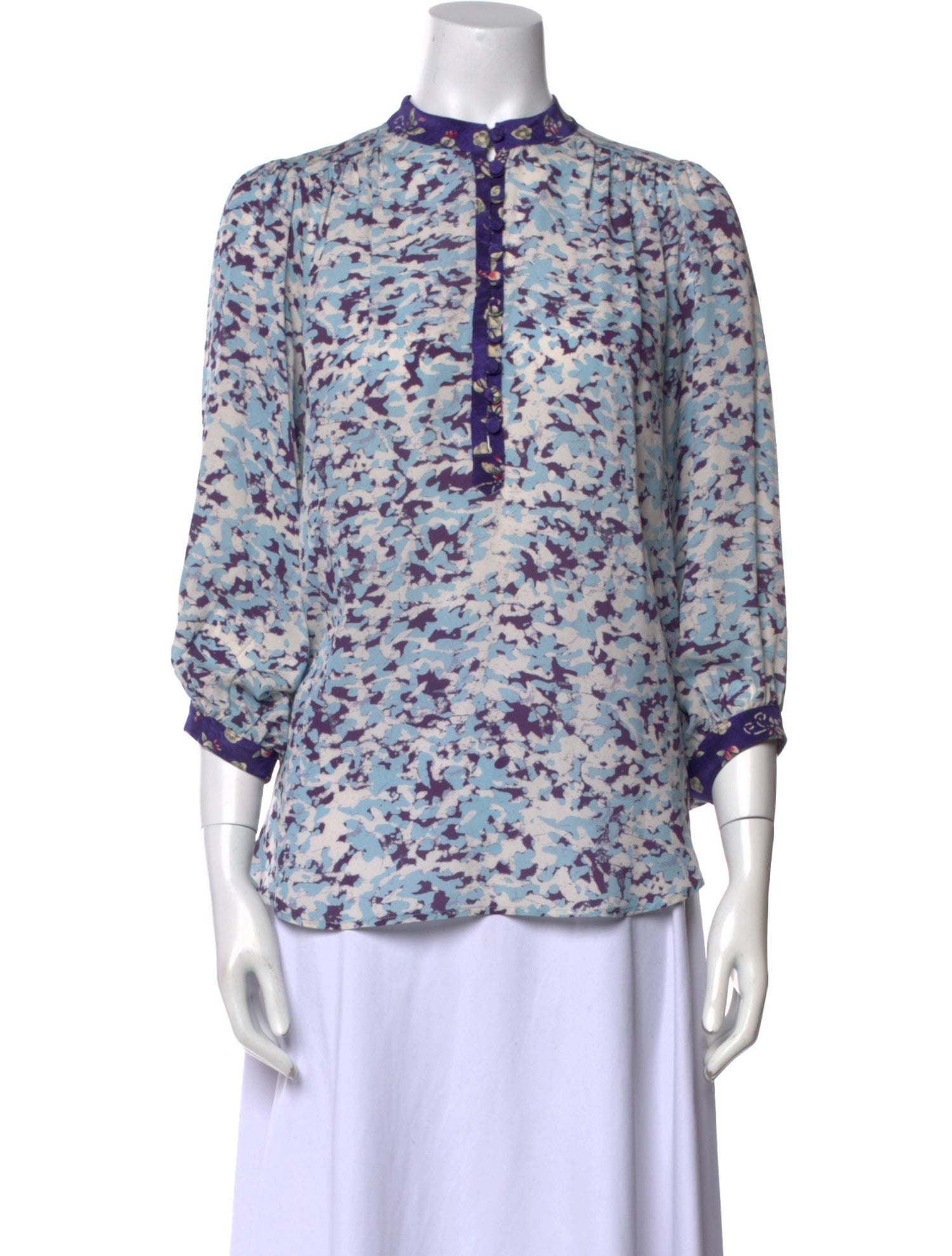 Maison Mayle Silk Floral Print Blouse