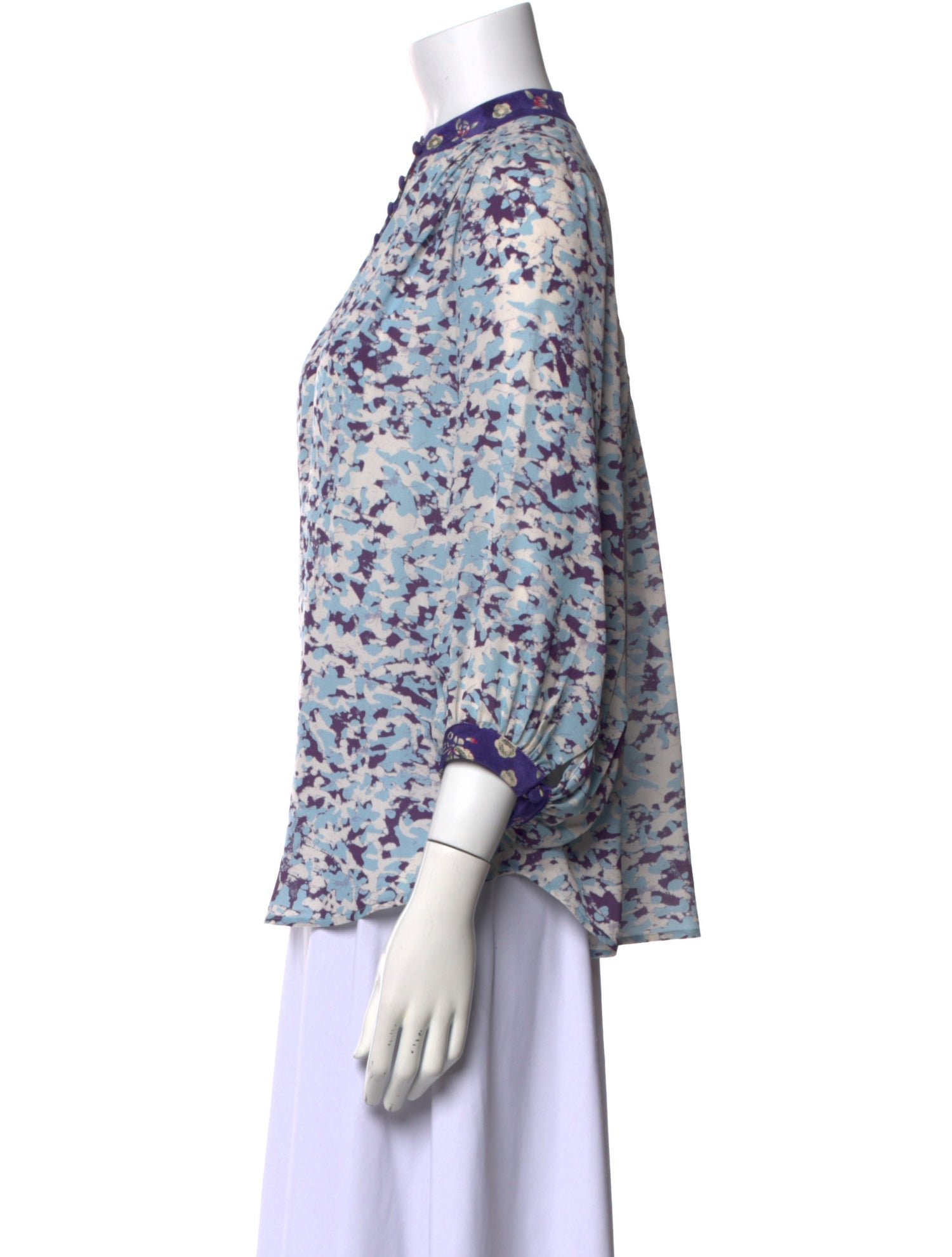 Maison Mayle Silk Floral Print Blouse