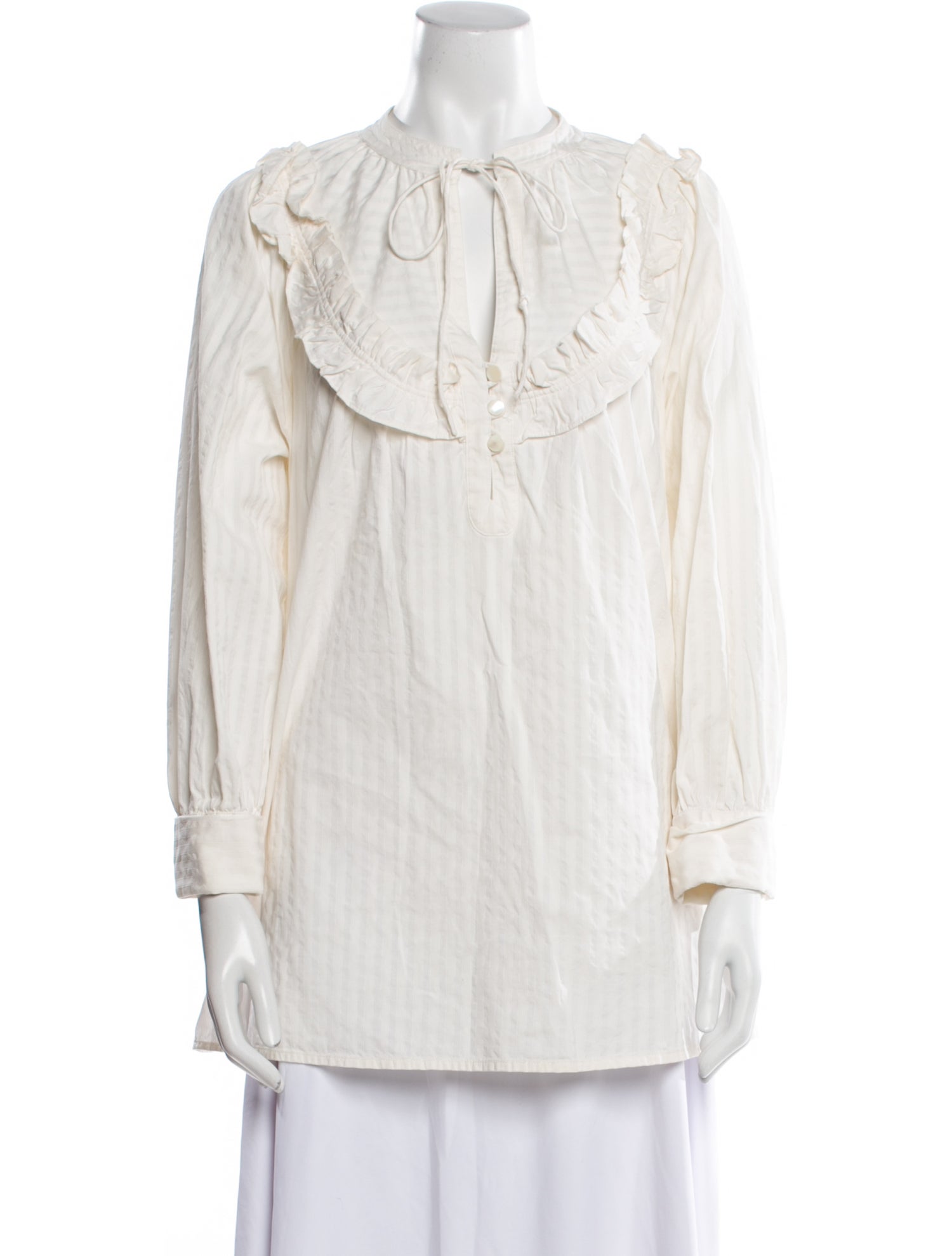 Maison Mayle Tie Neck Long Sleeve Tunic