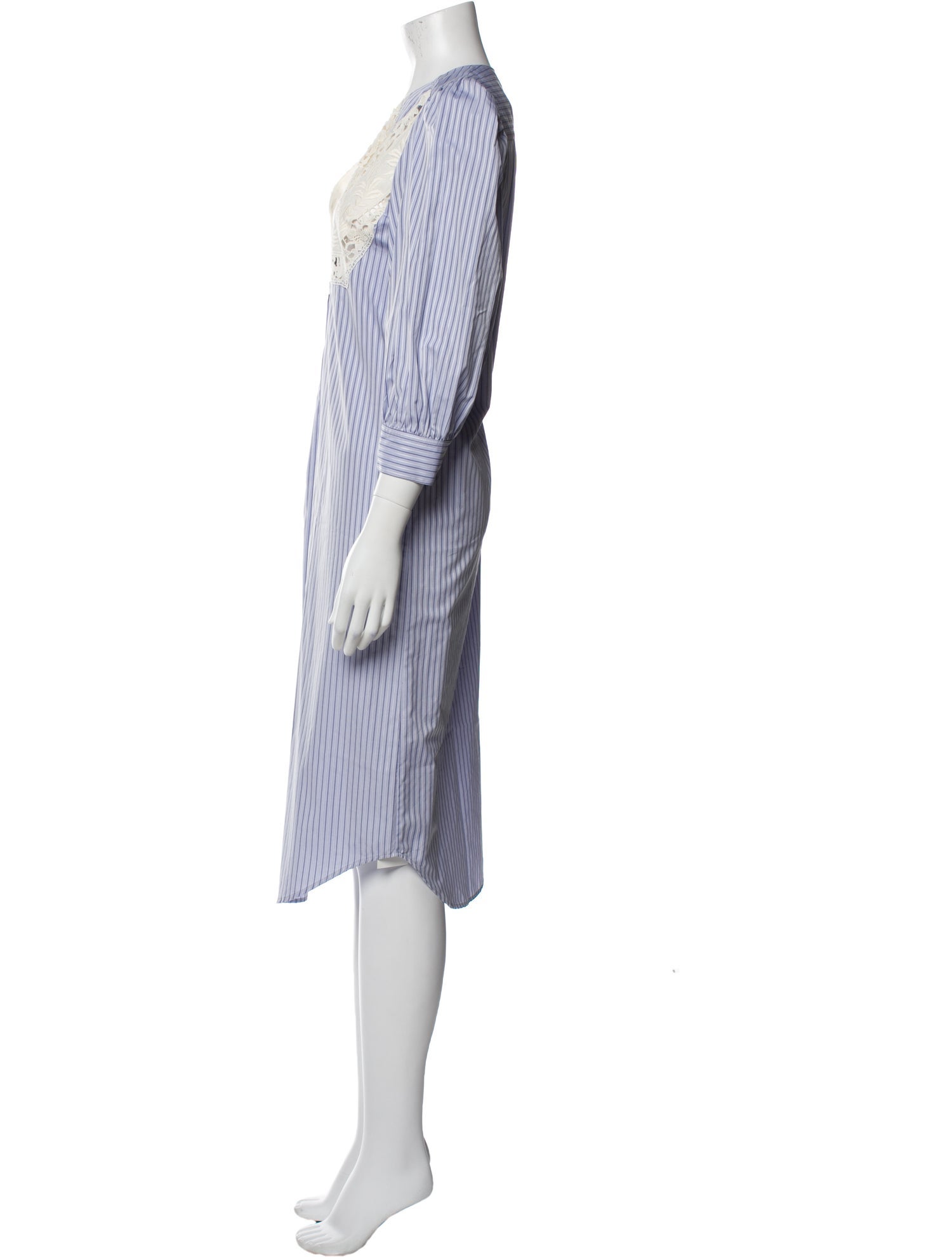 Maison Mayle Striped Midi Length Dress