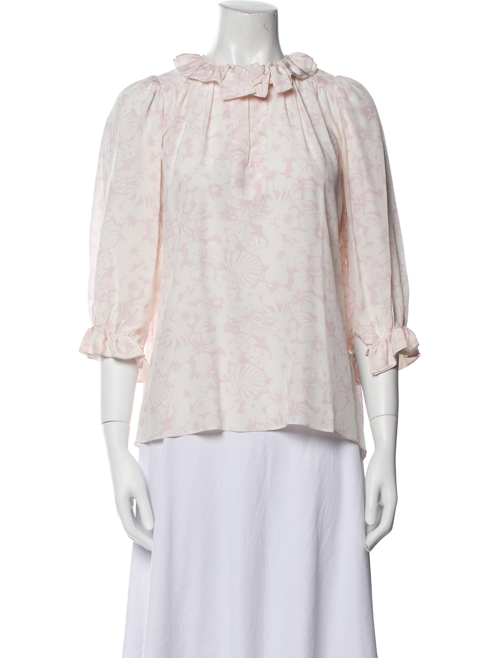 Maison Mayle Silk Floral Print Blouse