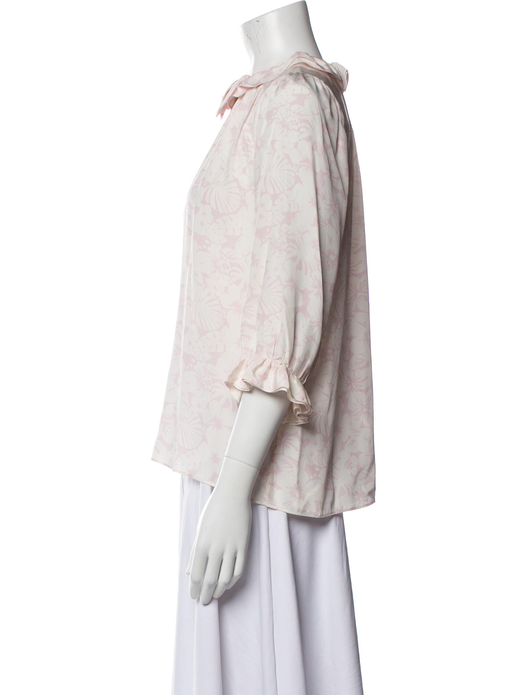 Maison Mayle Silk Floral Print Blouse