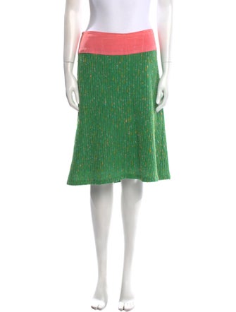 Maison Mayle Colorblock Pattern Knee-Length Skirt