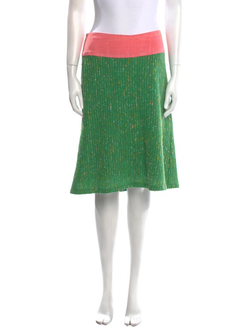 Maison Mayle Colorblock Pattern Knee-Length Skirt