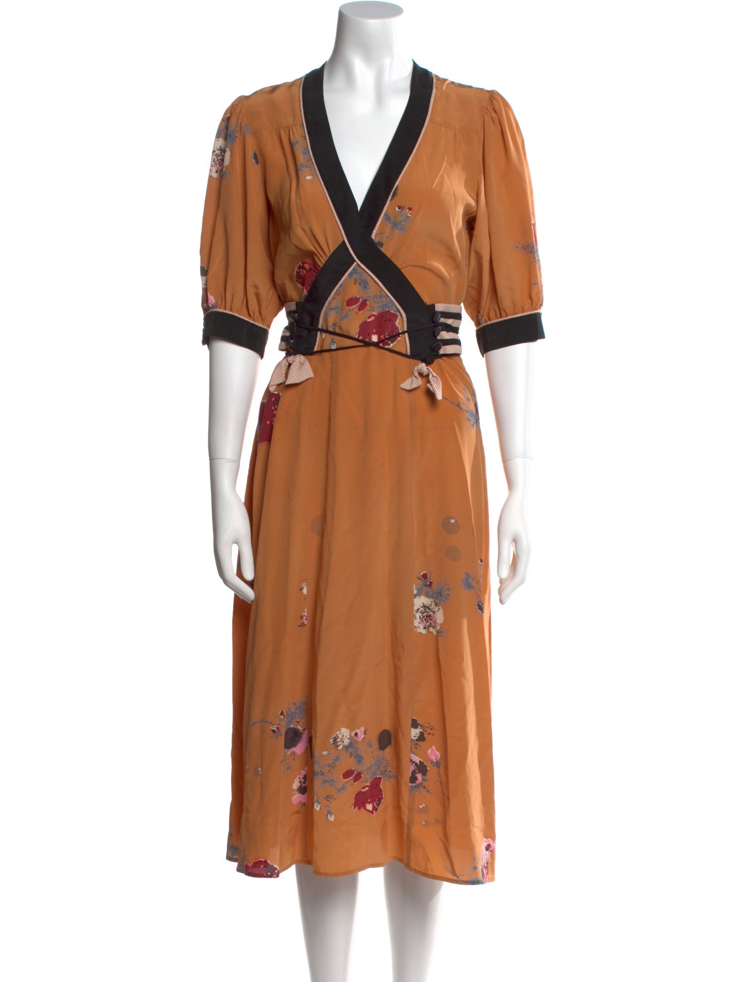 Maison Mayle Silk Midi Length Dress