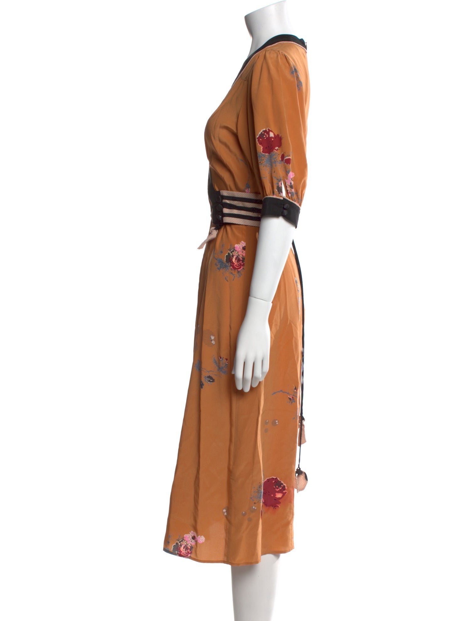 Maison Mayle Silk Midi Length Dress