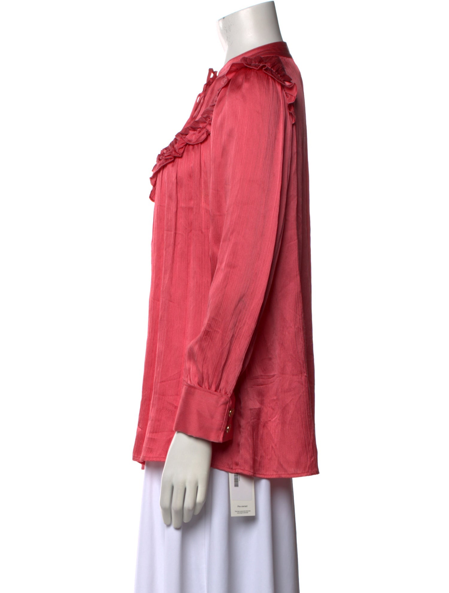 Maison Mayle Silk Mock Neck Blouse