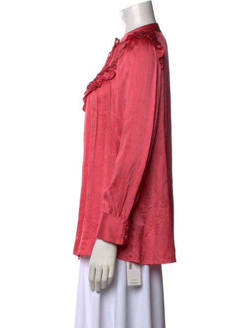 Maison Mayle Silk Mock Neck Blouse