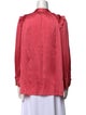 Maison Mayle Silk Mock Neck Blouse