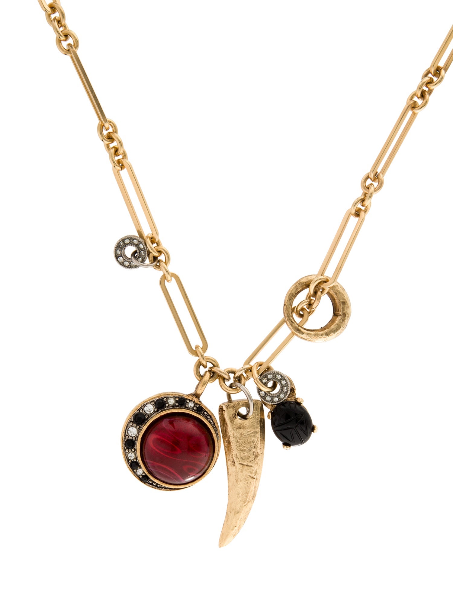 Maison Mayle Crystal, Glass & Resin Constella Moon Necklace